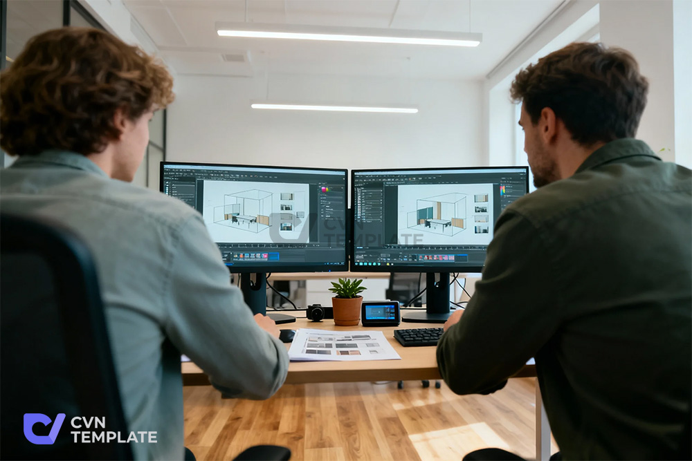 Professional Template Design Workspace