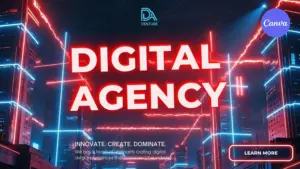 Free Digital Agency Video Template for Canva - Cyberpunk Neon City Animation