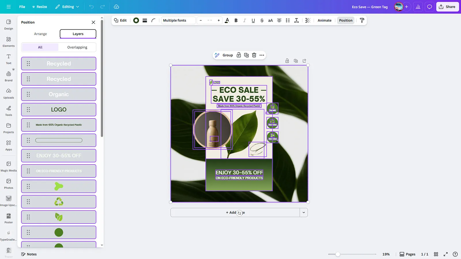 Free Eco-Friendly Instagram Story Template - Green Sustainable Sale Design - Image 2